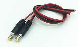 Штекер Разъем Шнур питания 5.5/2.1 мм, папа с кабелем 20 см