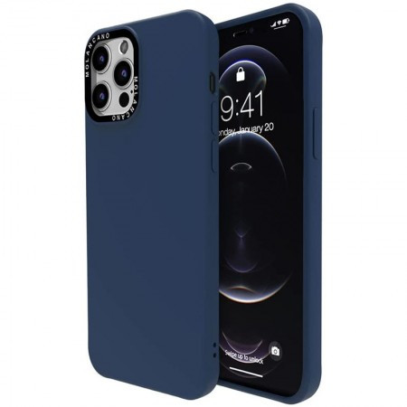 Чохол-накладка Silicone Molan Cano SF Jelly MAI XI для Apple iPhone 12 Pro Max 6.7" (dark blue)