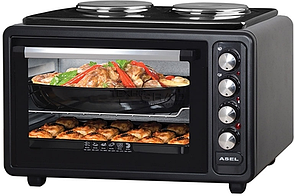 Електродуховка з двома конфорками Asel 38 л Туреччина, фото 1