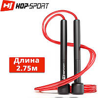 Скакалка Hop-Sport Crossfit NEW з пластиковими ручками HS-P025JR red универсальная
