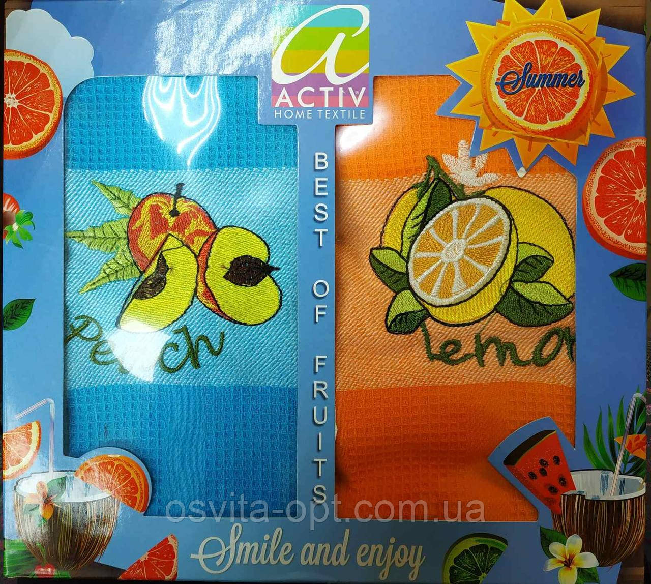 Activ набір кухоних рушників 2 шт "Фрукти" 50*70