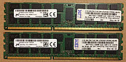 16GB 2*8GB DDR3L 1333MHz Micron 10600R PC3L REG ECC RAM Серверна оперативна пам'ять