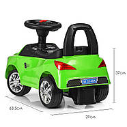 Каталка-толокар (MP3, світло, звук) Audi Bambi M 3147A(MP3)-5 Зелений, фото 4