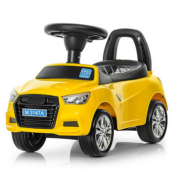Каталка-толокар (MP3, світло, звук) Audi Bambi M 3147A(MP3)-6 Жовтий