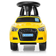 Каталка-толокар (MP3, світло, звук) Audi Bambi M 3147A(MP3)-6 Жовтий, фото 3