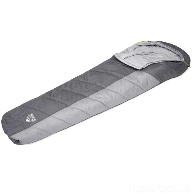 Спальний мішок двошаровий (-1-17 С) Bestway Pavillo 68104 спальник-кокон Hollowfibre 230х80х55 см Сірий S