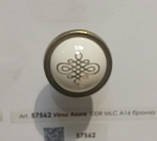 Ручка меблева кнопка Virno Azure 100R MLC A16 бронза, фото 4