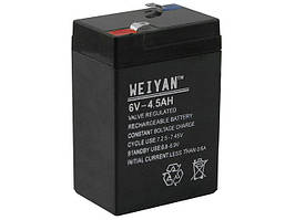 Акумулятор олив'яно-кислотний Weiyan 6v 4.5ah