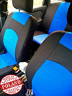 Универсальные авточехлы на сиденья Pok-ter Classic Plus Nissan Prairie (1981-2004) с синей вставкой