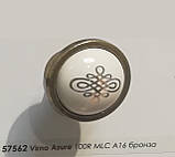 Ручка меблева кнопка Virno Azure 100R MLC A16 бронза, фото 5