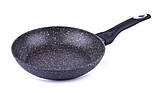 Сковорода з кришкою мармурове покриття Tiross TS-1250P 20 см Black S, фото 5