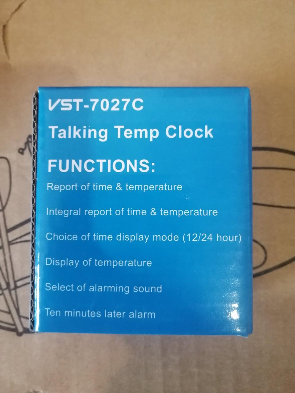 Настольные говорящие часы c термометром для слабо видящих или слепых людей VST-7027C - фото 4 - id-p1503386879