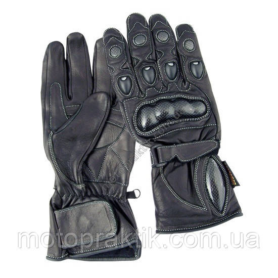 Roleff RO 61A Leather Gloves Black, S Мотоперчатки шкіряні з захистом