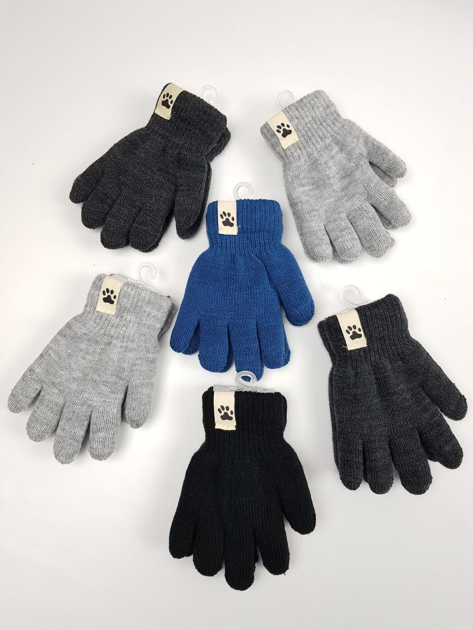 Дитячі польські утеплені рукавиці для хлопців р. 15 см (4-6 р) (6 пар набір)