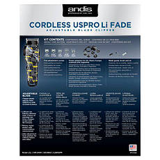 Машинка для стрижки Andis Nation Crown Cordless US Pro Fade Li (AN 73100), фото 5