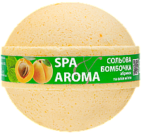 Сольова бомбочка для ванн "Абрикос і масло м'яти" Bioton Cosmetics Spa & Aroma Bath Bomb