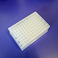 Стерильна глибоколункова плашка з V-дном на 96 лунок з об'ємом лунки 2,2 мл (5 штук/уп)