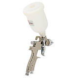 Пневматичний фарборозпилювач LVMP MINI, верхній пластиковий бачок INTERTOOL PT-0129, фото 4