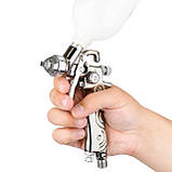 Пневматичний фарборозпилювач LVMP MINI, верхній пластиковий бачок INTERTOOL PT-0129, фото 10