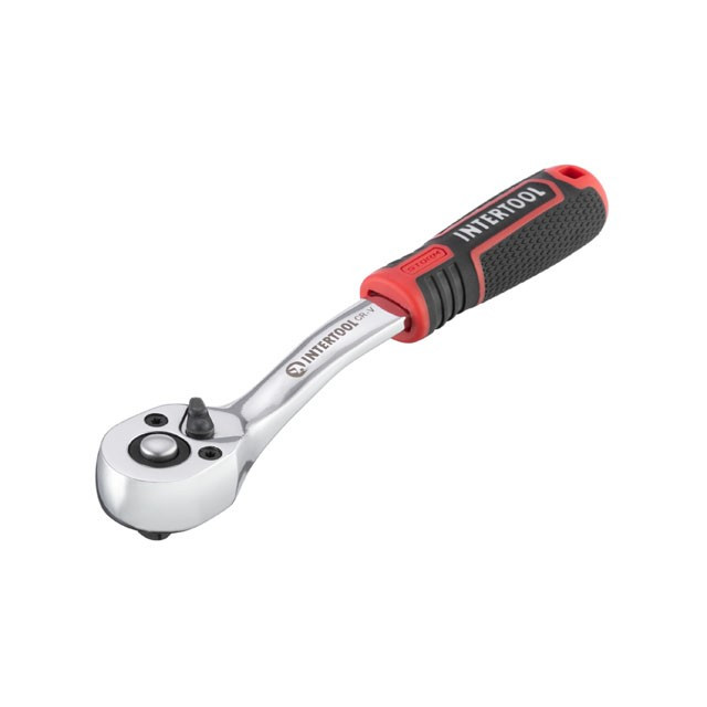 Рукоятка з храповим механізмом на 72 зуба 1/4", Cr-V STORM INTERTOOL ET-8001