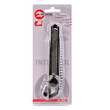 Ніж з ламається лезом 18мм, з металевої сітки, протиковзкий корпус, з гвинтовою фіксацією, фото 5