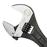 Ключ розвідний 150мм, Cr-V, чорний, фосфатований, з полірованої головкою INTERTOOL XT-0056, фото 4