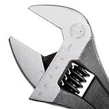 Ключ розвідний 380мм, Cr-V, чорний, фосфатований. INTERTOOL XT-0065, фото 3