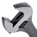 Ключ розвідний 380мм, Cr-V, чорний, фосфатований. INTERTOOL XT-0065, фото 4