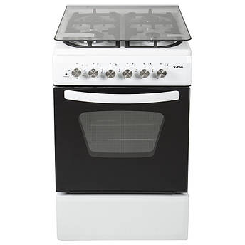 Плита газова з електродуховкою Ventolux GE 5060 CS 6 WH 2 біла, фото 2