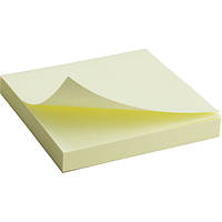 Блок бумаги с клейким слоем 75x75мм желтый Delta 100 листов