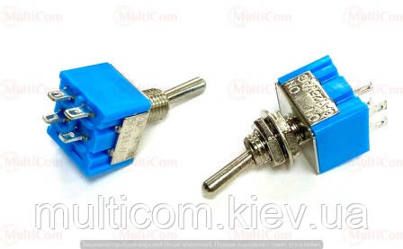11-13-023. Тумблер Daier MTS-201, 4Pin, ON-OFF, solder terminal, фото 1