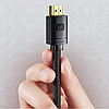 Кабель HDMI-HDMI 1 метр Baseus High Definition Series HDMI 8K to HDMI 8K Чорний (CAKGQ-J01), фото 6