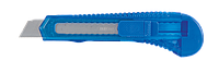 Нож канцелярский18 мм, прозрачный пластиковый корпус механический фиксатор лезвия, JOBMAX