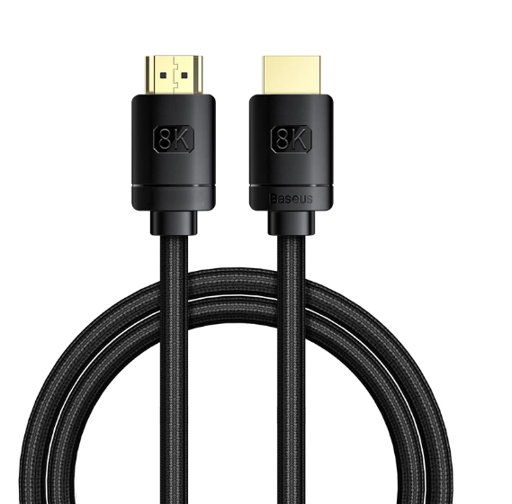 Кабель HDMI-HDMI 1 метр Baseus High Definition Series HDMI 8K to HDMI 8K Чорний (CAKGQ-J01), фото 1