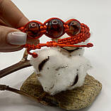 Браслет шамбала з бурштину з червоною ниткою, браслет шамбала з бурштину, фото 2