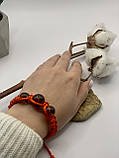 Браслет шамбала з бурштину з червоною ниткою, браслет шамбала з бурштину, фото 3