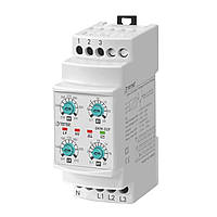 Реле контролю напруги 3-фазне, контроль послідовності фаз, з контролем нуля