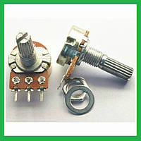 Потенціометр (змінний резистор) лінійний роторний.  Опір 5 КОм. 1 шт.