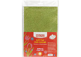 Флізелін А4 "Maxi" зелений з блискітками №MX61882(5)