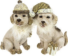 Статуетка полістоун "Песик з пушком" 15,5см,2вида №218-899/Bonadi/(2)(48)