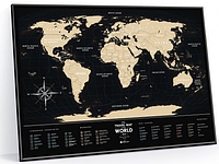 Скретч карта світу "Travel Map Black World" 80х60см в тубусі/Dream&Do/