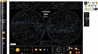 Плакат-карта зоряного неба "Star map of the sky" 60х80см в тубусі/Dream&Do/