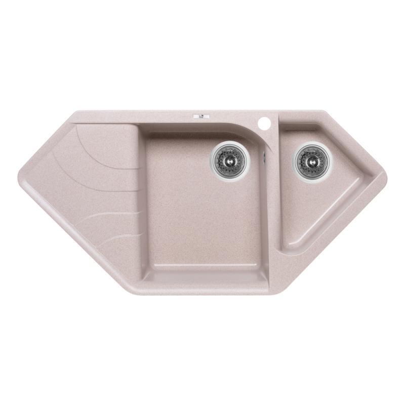 Гранітна кухонна мийка Lidz (COL-06) 1000x500/225 бежева 10050