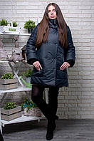 Великолепная удлиненная куртка-пальто, наполнитель Синтепон 200, "Плащевка" 44, 46, 48 размер 44 46