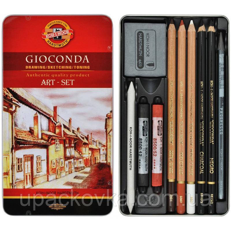Художній набір професійний GIOCONDA 8890, 10 предм. металева уп. KOH-I-NOOR
