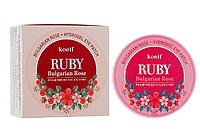 Гидрогелевые патчи под глаза Koelf Ruby & Bulgarian Rose с рубином и болгарской розой, 60шт