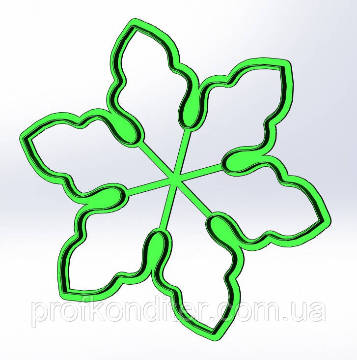 Пластикова вирубка "Сніжинка №28", фото 1