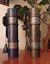 Подарунковий шкіряний тубус для елітного алкоголю «Скіфи 2»