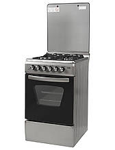 Плита газова з електродуховкою Ventolux GE 5060 CS 6 SX 2 неіржавка сталь 50 см