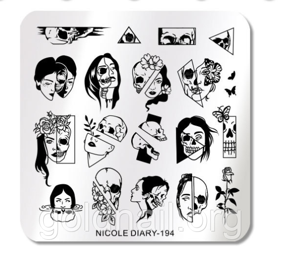 Пластина для стемпинга Nicole diary-194